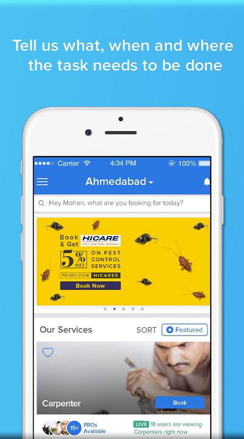 Cheep - On Demand Home Service App screenshot 1